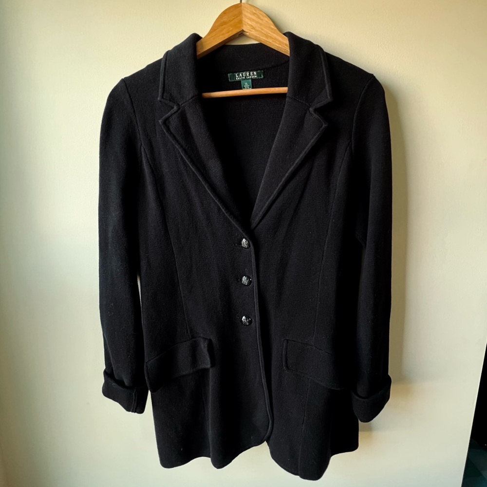 LL Bean Knit Cardigan Blazer